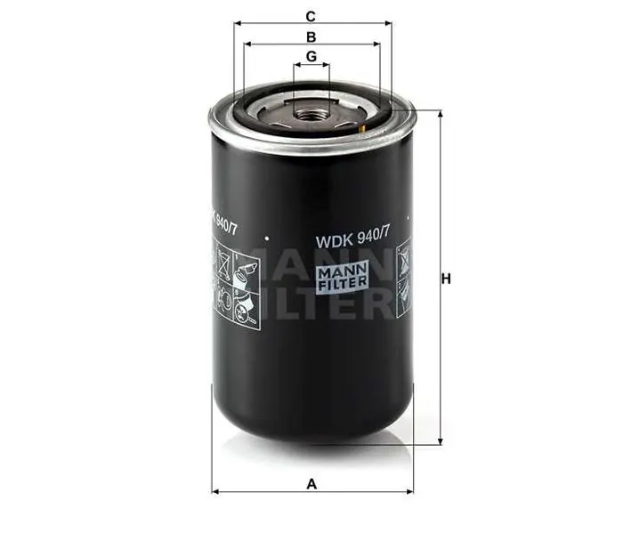 MANN - Ağır Vasıta YAKIT FİLTRESİ MANN WDK940/7