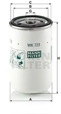 MANN - Ağır Vasıta YAKIT FİLTRESİ MANN WK723(10)