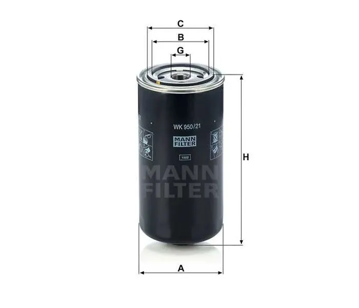 MANN - Ağır Vasıta YAKIT FİLTRESİ MANN WK950/21