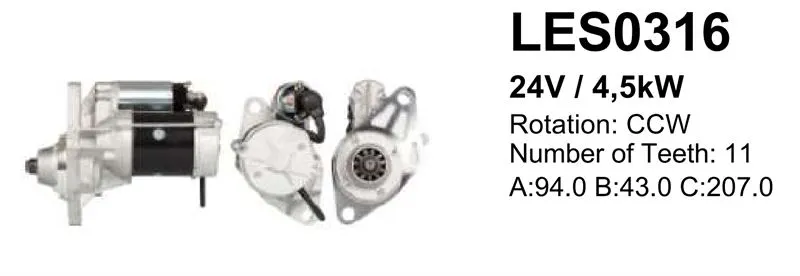 MARŞ MOTORU LUCAS LES0316