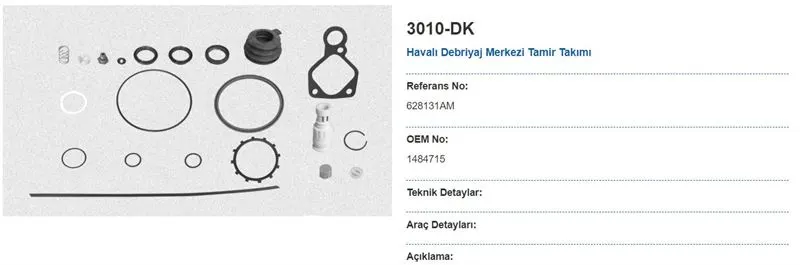MAY FREN - Ağır Vasıta DEBRİYAJ MERKEZİ VE PARÇALARI MAY 3010-DK