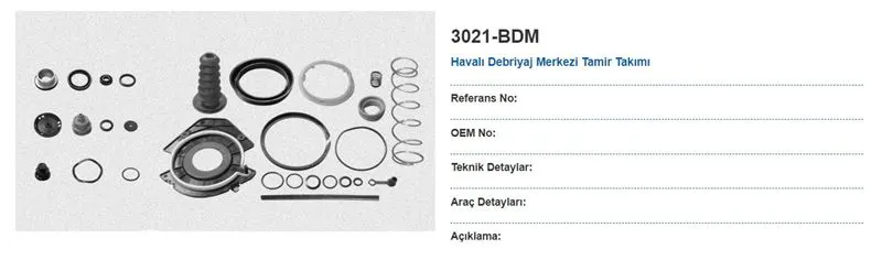 MAY FREN - Ağır Vasıta DEBRİYAJ MERKEZİ VE PARÇALARI MAY 3021-BDM