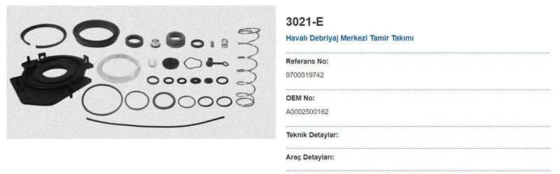 MAY FREN - Ağır Vasıta DEBRİYAJ MERKEZİ VE PARÇALARI MAY 3021-E