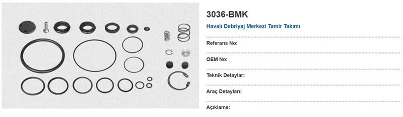 MAY FREN - Ağır Vasıta DEBRİYAJ MERKEZİ VE PARÇALARI MAY 3036-BMK