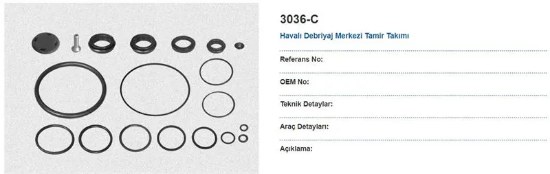 MAY FREN - Ağır Vasıta DEBRİYAJ MERKEZİ VE PARÇALARI MAY 3036-C