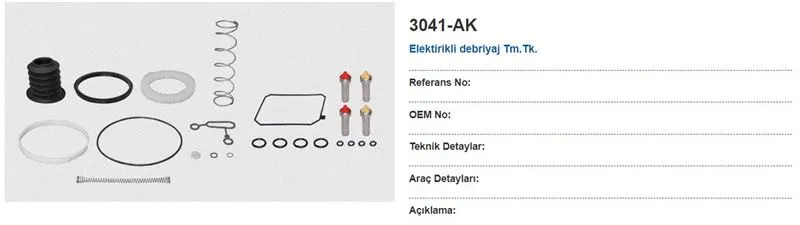 MAY FREN - Ağır Vasıta DEBRİYAJ MERKEZİ VE PARÇALARI MAY 3041-AK