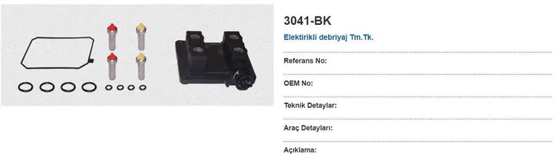 MAY FREN - Ağır Vasıta DEBRİYAJ MERKEZİ VE PARÇALARI MAY 3041-BK