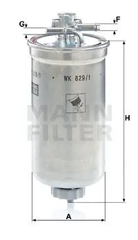 MAZOT FİLTRESİ MANN WK829/1X