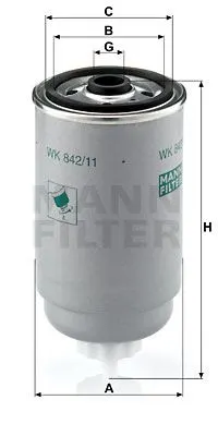 MAZOT FİLTRESİ MANN WK842/11