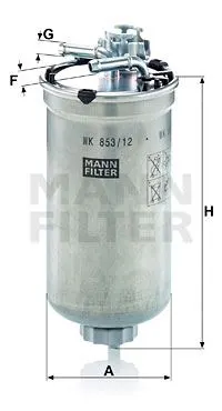 MAZOT FİLTRESİ MANN WK853/12