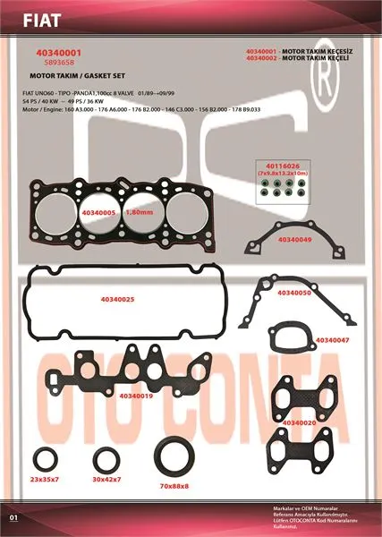 OTO CONTA MOTOR TAKIM CONTA OC 40340001