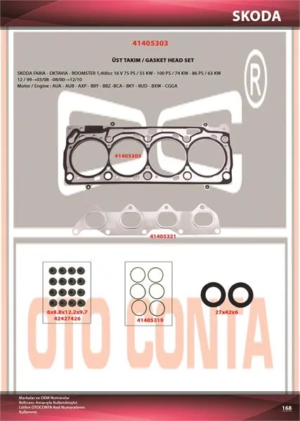 OTO CONTA MOTOR TAKIM CONTA OC 41405303