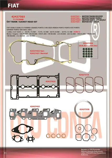 OTO CONTA MOTOR TAKIM CONTA OC 42427503