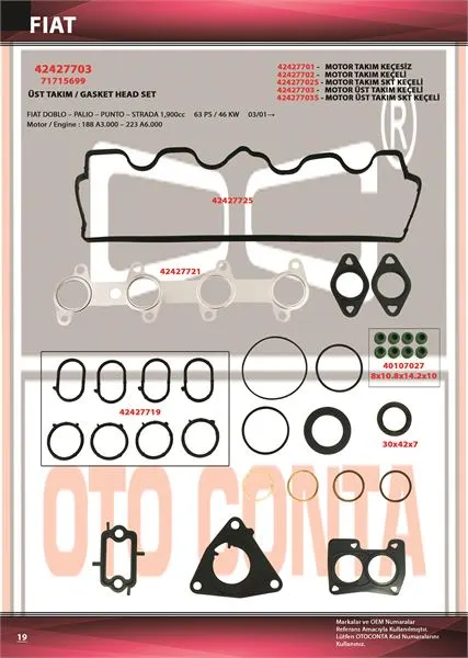 OTO CONTA MOTOR TAKIM CONTA OC 42427703