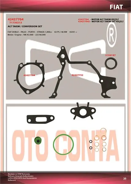 OTO CONTA MOTOR TAKIM CONTA OC 42427704