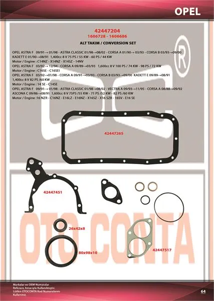 OTO CONTA MOTOR TAKIM CONTA OC 42447204