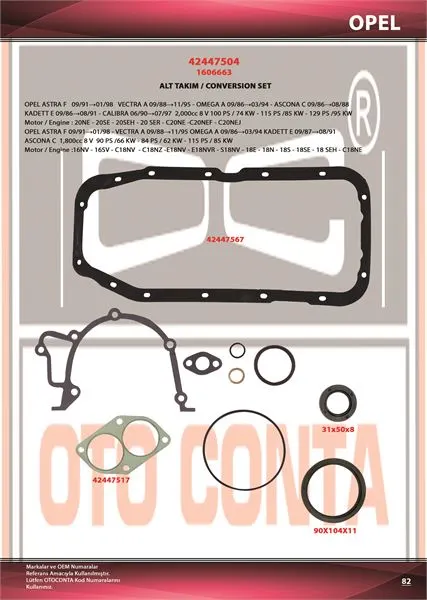 OTO CONTA MOTOR TAKIM CONTA OC 42447504