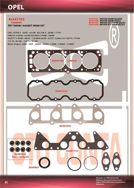 OTO CONTA MOTOR TAKIM CONTA OC 42447703