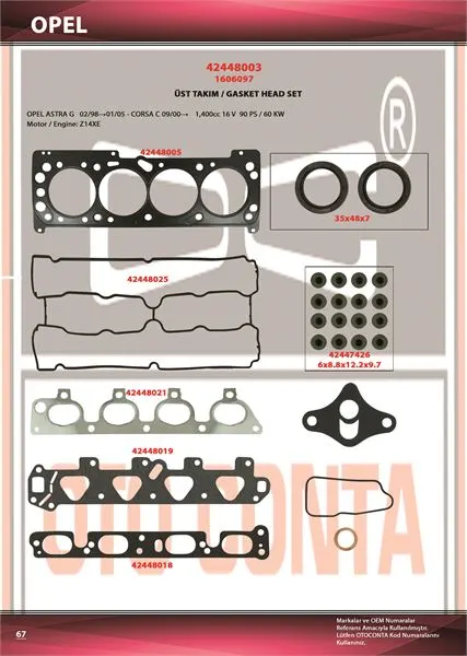 OTO CONTA MOTOR TAKIM CONTA OC 42448003
