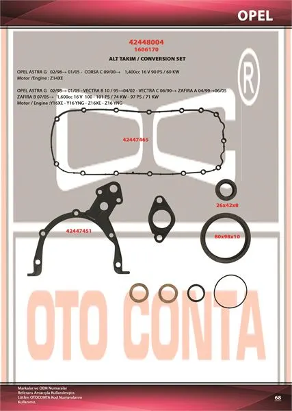 OTO CONTA MOTOR TAKIM CONTA OC 42448004