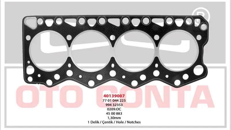 OTO CONTA SİLİNDİR KAPAK CONTASI OC 40139007