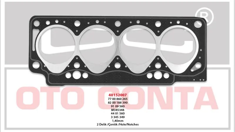 OTO CONTA SİLİNDİR KAPAK CONTASI OC 40152007