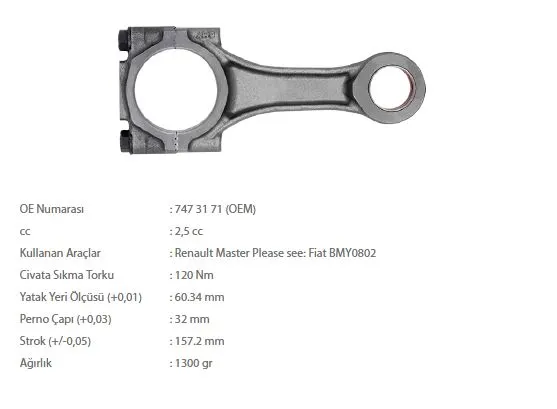 PİSTON KOLU BMY 0802