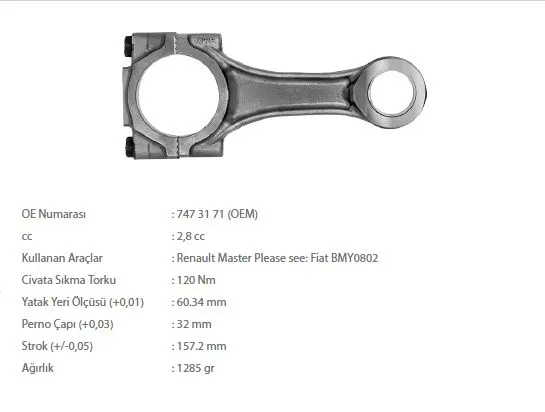 PİSTON KOLU BMY 0803