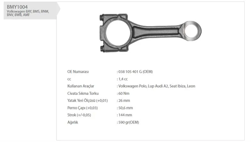 PİSTON KOLU BMY 1004