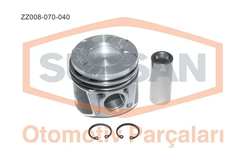 PİSTON + SEGMAN SUPSAN ZZ008-070-040