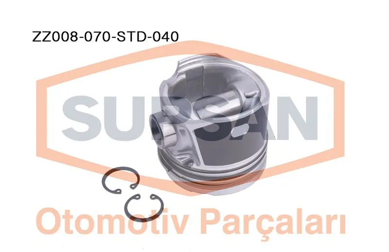 PİSTON + SEGMAN SUPSAN ZZ008-070-STD-040