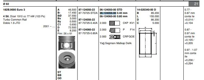 SEGMAN GOETZE 61240560G