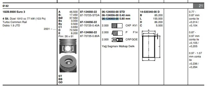 SEGMAN GOETZE 61240600G