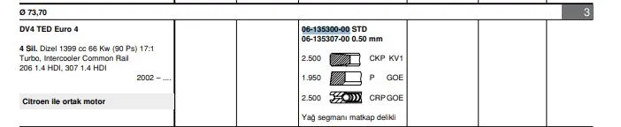 SEGMAN GOETZE 61353000G
