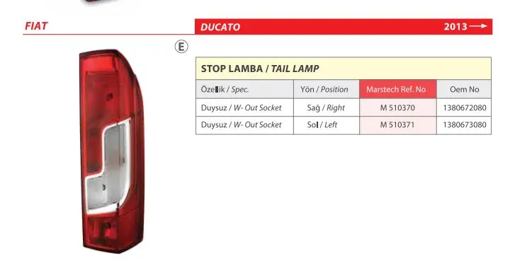 STOP LAMBASI MARS 510370
