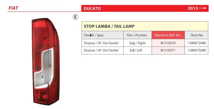 STOP LAMBASI MARS 510371
