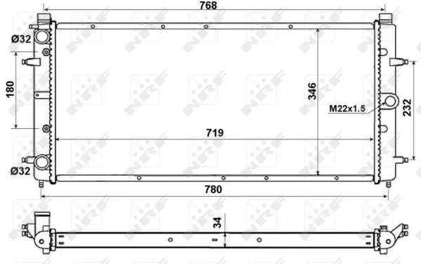 SU RADYATÖRÜ NRF 509514