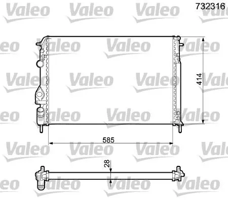 SU RADYATÖRÜ VALEO 732316