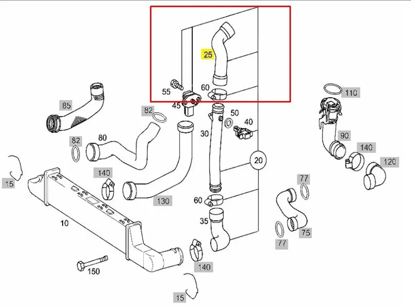 TURBO HORTUMU VE PARÇALARI UCPA 10H128109