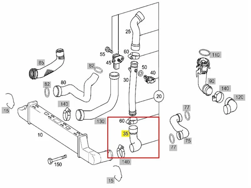TURBO HORTUMU VE PARÇALARI UCPA 10H128110