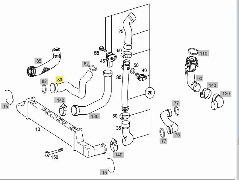 TURBO HORTUMU VE PARÇALARI UCPA 10H128111