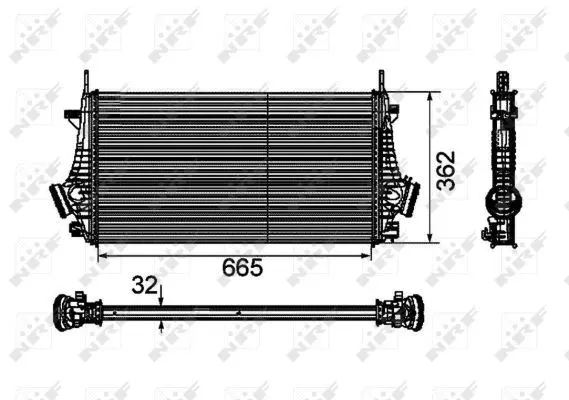 TURBO RADYATÖRÜ INTERCOOLER NRF 30796
