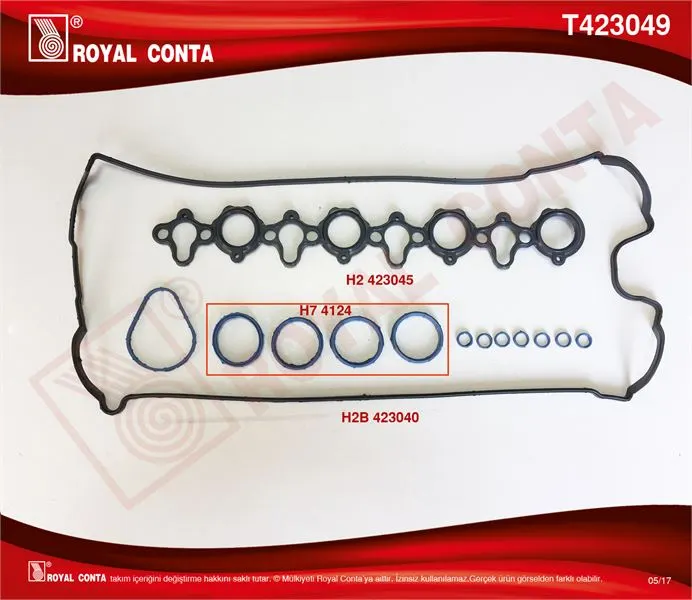 ÜST KAPAK CONTASI ROYAL T423049