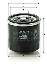 YAĞ FİLTRESİ MANN W67/1