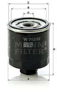 YAĞ FİLTRESİ MANN W712/52