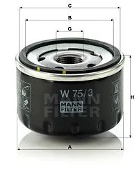 YAĞ FİLTRESİ MANN W75/3
