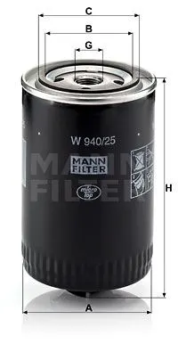 YAĞ FİLTRESİ MANN W940/25