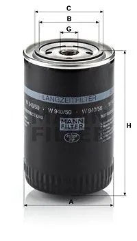 YAĞ FİLTRESİ MANN W940/50