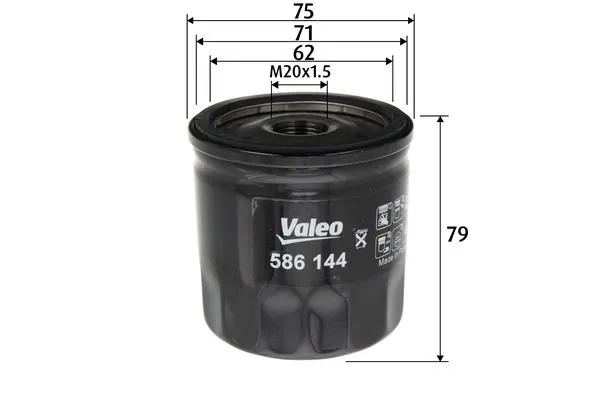 YAĞ FİLTRESİ VALEO 586144