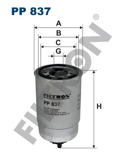 YAKIT FİLTRESİ FILTRON PP 837